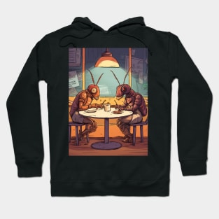 Two Cockroaches Eat a Big Hawaiian Pizza Hoodie